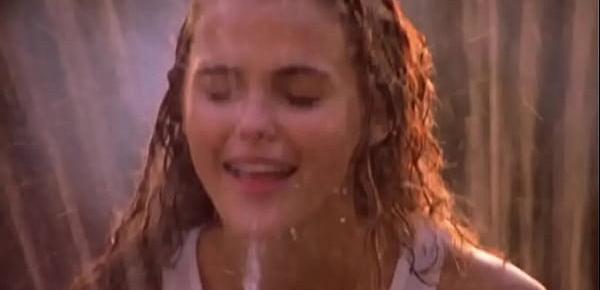  Keri Russell - Gets her top wet running through sprinklers - (uploaded by celebeclipse.com)